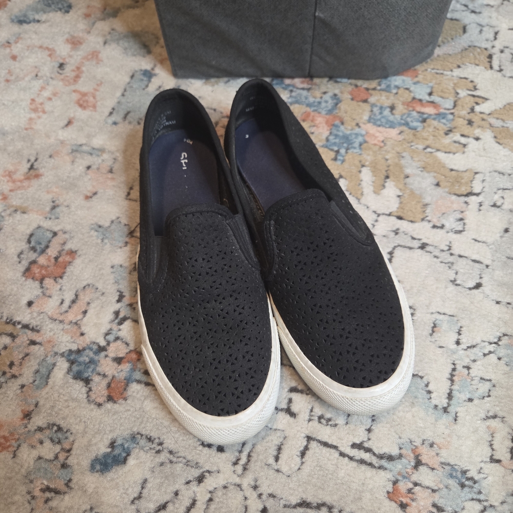 Black Slip-On Men's Shoes